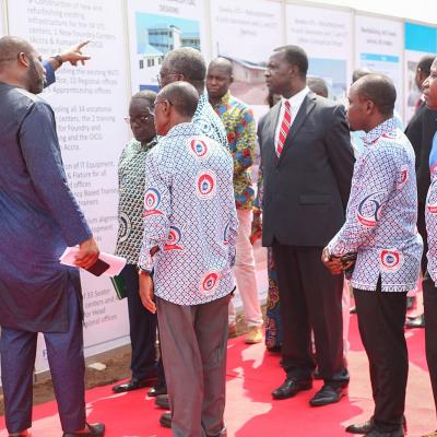 PRESIDENT NANA ADDO DANQUAH AKUFO-ADDO CUT SOD FOR THE UPGRADE OF TVET INFRASTRUCTURE AT CSIR - IIR.